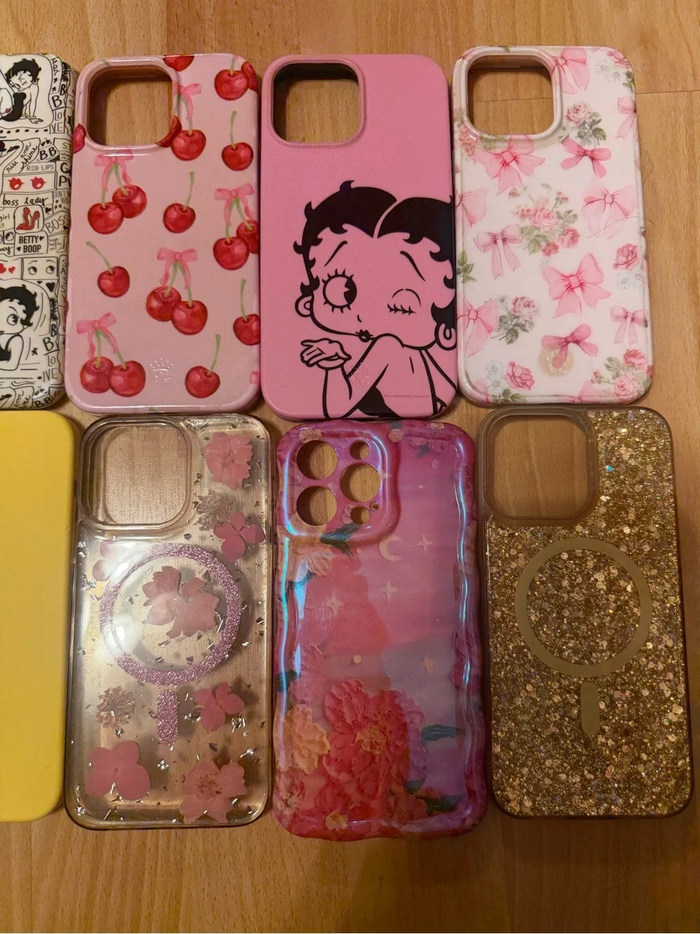 Assorted Pink & Gold iPhone 14 Pro MaxCase Bundle - Decorative Protective Covers